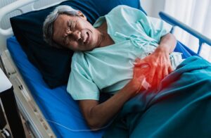 pain and stomache old senior asian